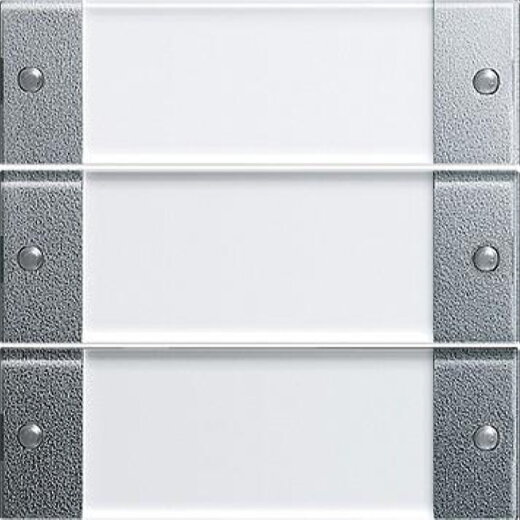 Gira Set 0213326 3fach mit Beschriftungsfeld Alu