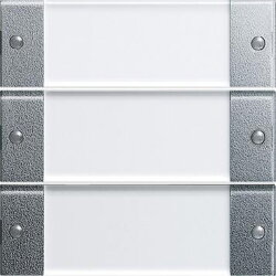 Gira Set 0213326 3fach mit Beschriftungsfeld Alu