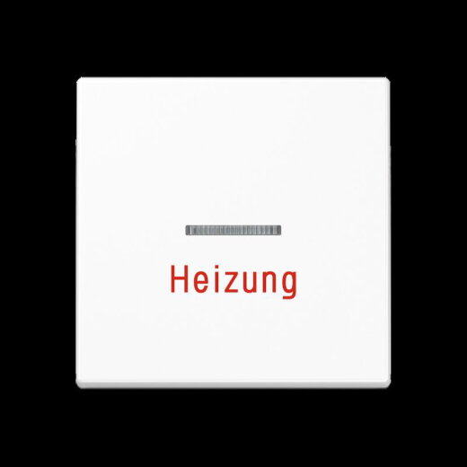 Jung Wippe 1fach mit Lichtleiter, Heizung, Thermoplast, Serie A, alpinweiß A590BFHWW