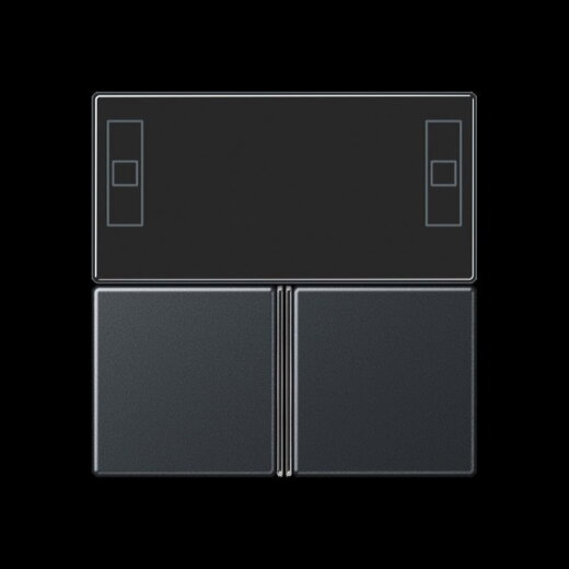 Jung Tastensatz 3fach, F40 Raumcontroller, Serie A, anthrazit matt A4093TSAANM