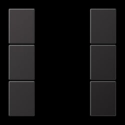 Jung Tastensatz 3fach, F50, Serie LS, dark (lackiertes...