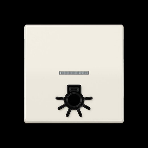 Jung Wippe 1fach mit Lichtleiter, mit abtastbarem Symbol Licht, Duroplast, Serie AS, weiß AS591L1KO5