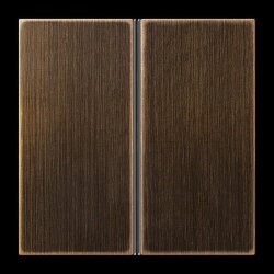 Jung Tastensatz 2fach, F40, Serie LS, Messing antik...