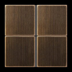 Jung Tastensatz 4fach, F40, Serie LS, Messing antik...