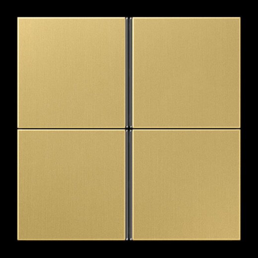 Jung Tastensatz 4fach, F40, Serie LS, Messing classic ME2404TSAC