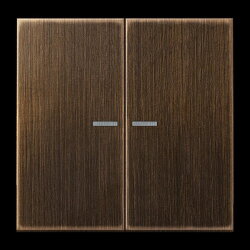 Jung Wippe 2fach mit Lichtleiter, Messing, Serie LS,...