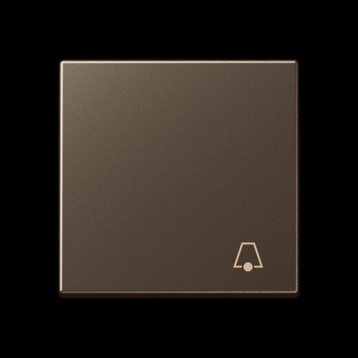 Jung Wippe 1fach, Symbol Klingel, Serie A, mokka A590KMO