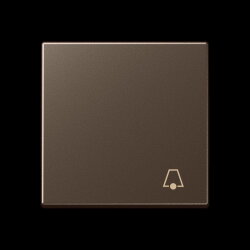 Jung Wippe 1fach, Symbol Klingel, Serie A, mokka A590KMO