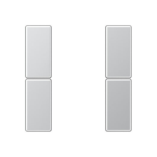 Jung Tastensatz 2fach, F50, Serie A, aluminium A502TSAAL