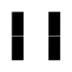 Jung Tastensatz 2fach, F50, Serie A, schwarz A502TSASW