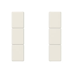 Jung Tastensatz 3fach, F50, Serie AS, weiß A503TSA