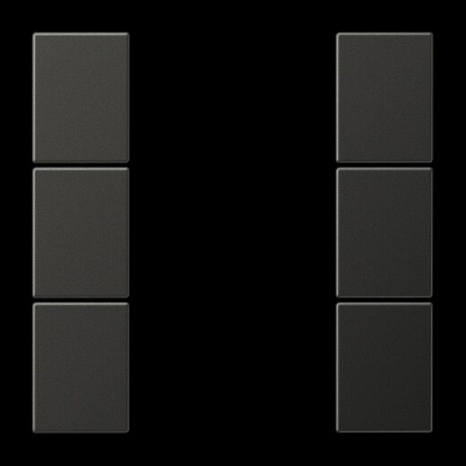 Jung Tastensatz 3fach, F50, Serie LS, anthrazit (lackiertes Aluminium) AL2503TSAAN