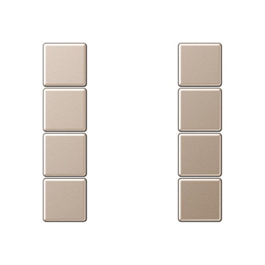 Jung Tastensatz 4fach, F50, Serie A, champagner A504TSACH