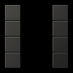 Jung Tastensatz 4fach, F50, Serie LS, anthrazit...