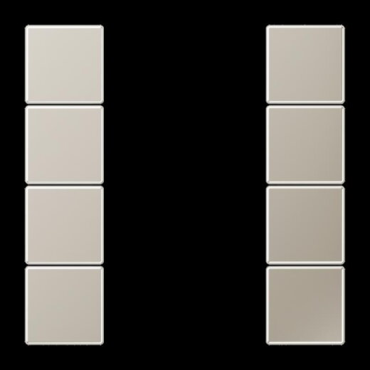 Jung Tastensatz 4fach, F50, Serie LS, Edelstahl ES2504TSA