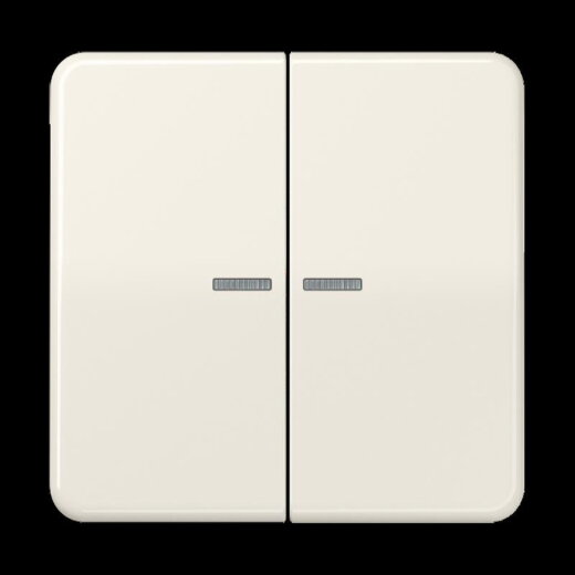 Jung Wippe 2fach mit Lichtleiter, Duroplast, Serie CD, weiß CD595KO5