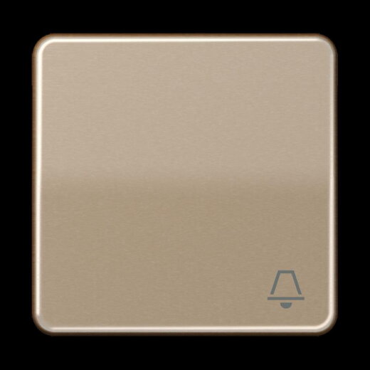 Jung Wippe 1fach, Symbol Klingel, Aluminium eloxiert, Serie CD, gold-bronze CD590KGB