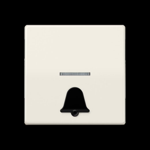 Jung Wippe 1fach mit Lichtleiter, mit abtastbarem Symbol Klingel, Duroplast, Serie AS, weiß AS591K1KO5