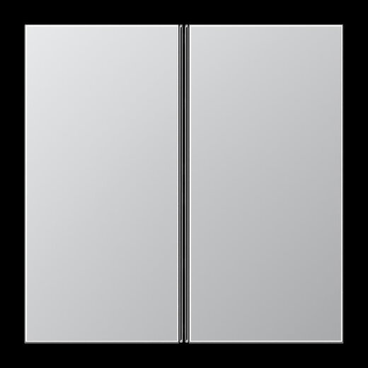 Jung Tastensatz 2fach, F40, Serie LS, Aluminium AL2402TSA