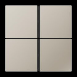 Jung Tastensatz 4fach, F40, Serie LS, Edelstahl ES2404TSA