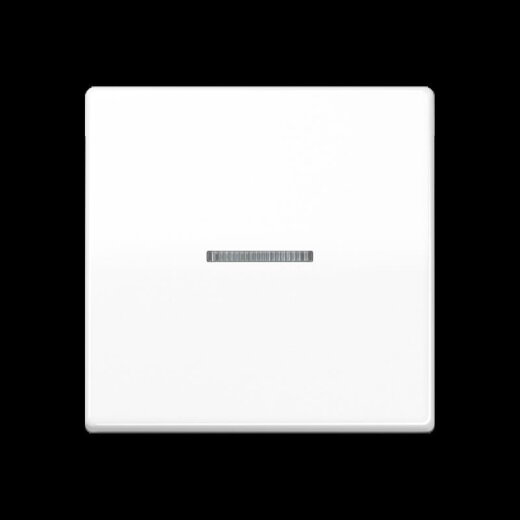 Jung Wippe 1fach mit Lichtleiter, Thermoplast, Serie AS, alpinweiß AS591KO5BFWW