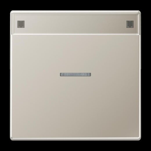 Jung Wippe 1fach mit Lichtleiter, mit Schriftfeld, Serie LS, Edelstahl ES2990NAKO5