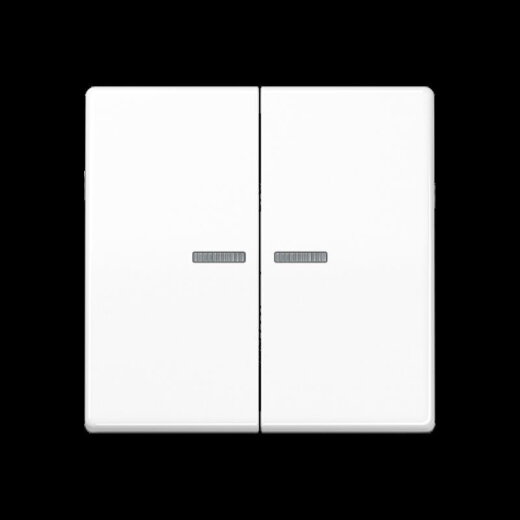 Jung Wippe 2fach mit Lichtleiter, Thermoplast, Serie AS, alpinweiß AS591-5KO5BFWW