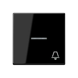 Jung Wippe 1fach mit Lichtleiter, Symbol Klingel,...