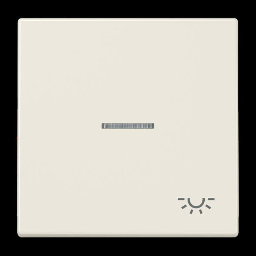 Jung Wippe 1fach mit Lichtleiter, Symbol Licht, Duroplast, Serie LS, weiß LS990KO5L