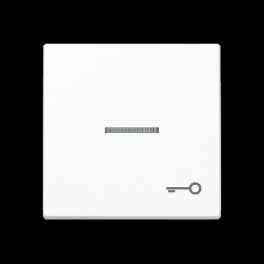 Jung Wippe mit Lichtleiter, Symbol Tür, Duroplast, Serie A, alpinweiß A590KO5TWW