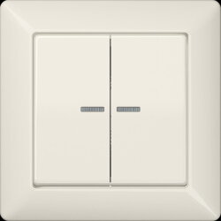 Jung Wippe 2fach mit Lichtleiter, mit Rahmen, Duroplast,...