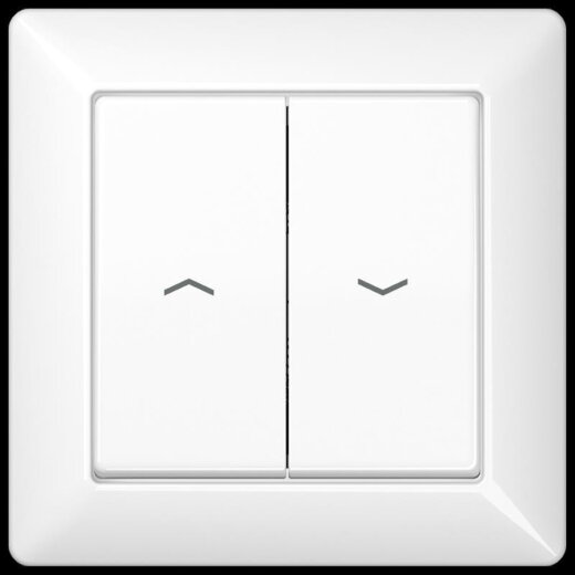 Jung Wippe 2fach, mit Pfeilsymbolen, mit Rahmen, Duroplast, Serie AS, alpinweiß AS590-5PWW