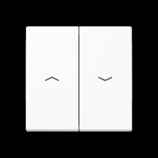 Jung Wippe 2fach, mit Pfeilsymbolen, Duroplast, Serie A, alpinweiß A595PWW