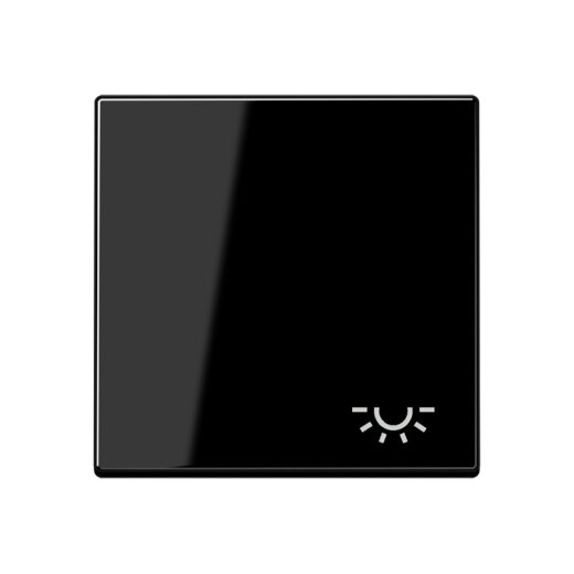 Jung Wippe 1fach, Symbol Licht, Duroplast, Serie A, schwarz A590LSW