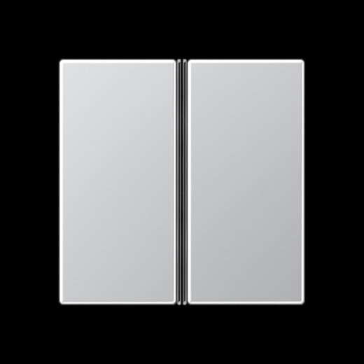 Jung Tastensatz 2fach, F40, Serie A, aluminium A402TSAAL