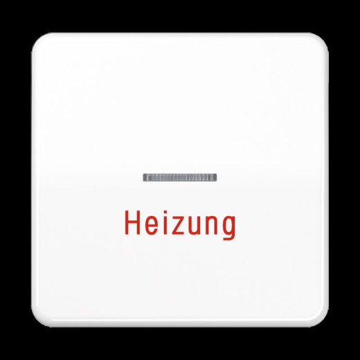 Jung Wippe 1fach mit Lichtleiter, Heizung, Duroplast, Serie CD, alpinweiß CD590HWW