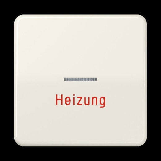 Jung Wippe 1fach mit Lichtleiter, Heizung, Duroplast, Serie CD, weiß CD590H