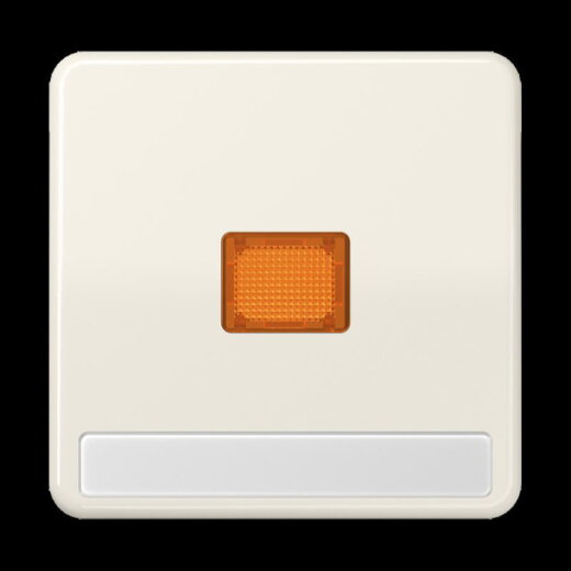 Jung Wippe 1fach mit Kalotte, mit Schriftfeld, Duroplast, Serie CD, weiß CD590NAKO