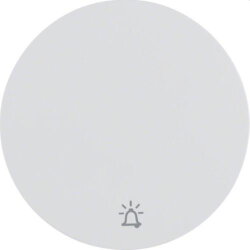 Berker Wippe M316202069 Symbol Klingel polarweiss glaen