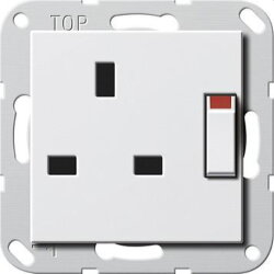 Gira Steckdose 277803 BS 13A absch. System 55 reinweiss