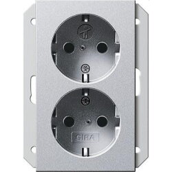 Gira SCHUKO-Doppel-Steckdose 273526 KS Geraeted. 1,5fach...