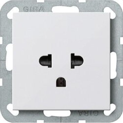 Gira Steckdose 284027 EURO-US System 55 reinweiss matt
