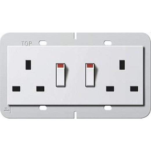 Gira Doppelsteckdose 278303 BS 13A KS System 55 BS 80 rw