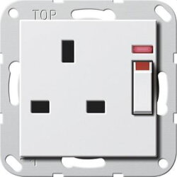 Gira Steckdose 278003 BS Kontr. 13A absch. System 55 rw