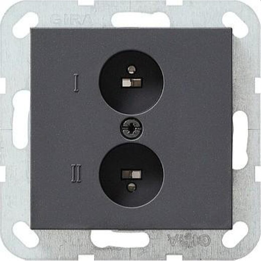 Gira Lautsprechersteckdose 040228 System 55 anthrazit