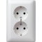 Gira SCHUKO-Doppel-Steckdose 078004 Standard 55 reinweiss matt