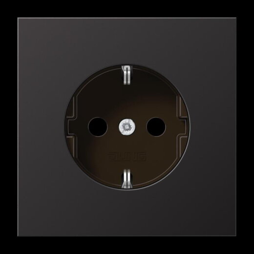 Jung SCHUKO Steckdose, 16 A 250 V ~, Aluminium lackiert, Serie LS, dark AL1520D