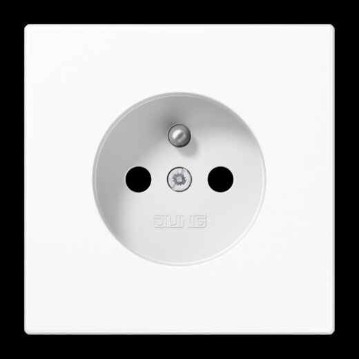 Jung Steckdose, französisch/belgisches System, 16 A 250 V ~, Schraubklemmen, SAFETY+, Duroplast, Serie LS, alpinwei LS1521FKIWW