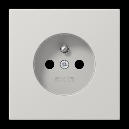 Jung Steckdose, französisch/belgisches System, 16 A 250 V ~, ohne Krallen, SAFETY+, Duroplast, Serie LS, lichtgrau LS1520FKILG