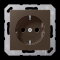Jung SCHUKO Steckdose, 16 A 250 V ~, SAFETY+, Serie A, mokka A1520KIMO